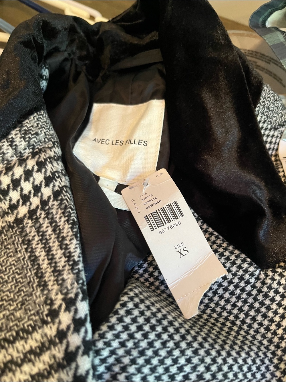NWT Anthropologie size XS double breasted blazer in plaid by Avec Les Filles - Picture 11 of 13